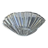 Large crystal bowl, vintage and collector's design salad bowl