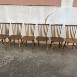 Set of 6 Baumann chairs, 1970
