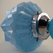 Double ceiling suspension lamp globe in glass