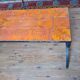 Table basse en fer forgé et céramique orange