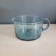 Large 2L pitcher in blue bubble glass