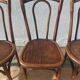 Set of 5 Buchon bistro chairs in curved wood