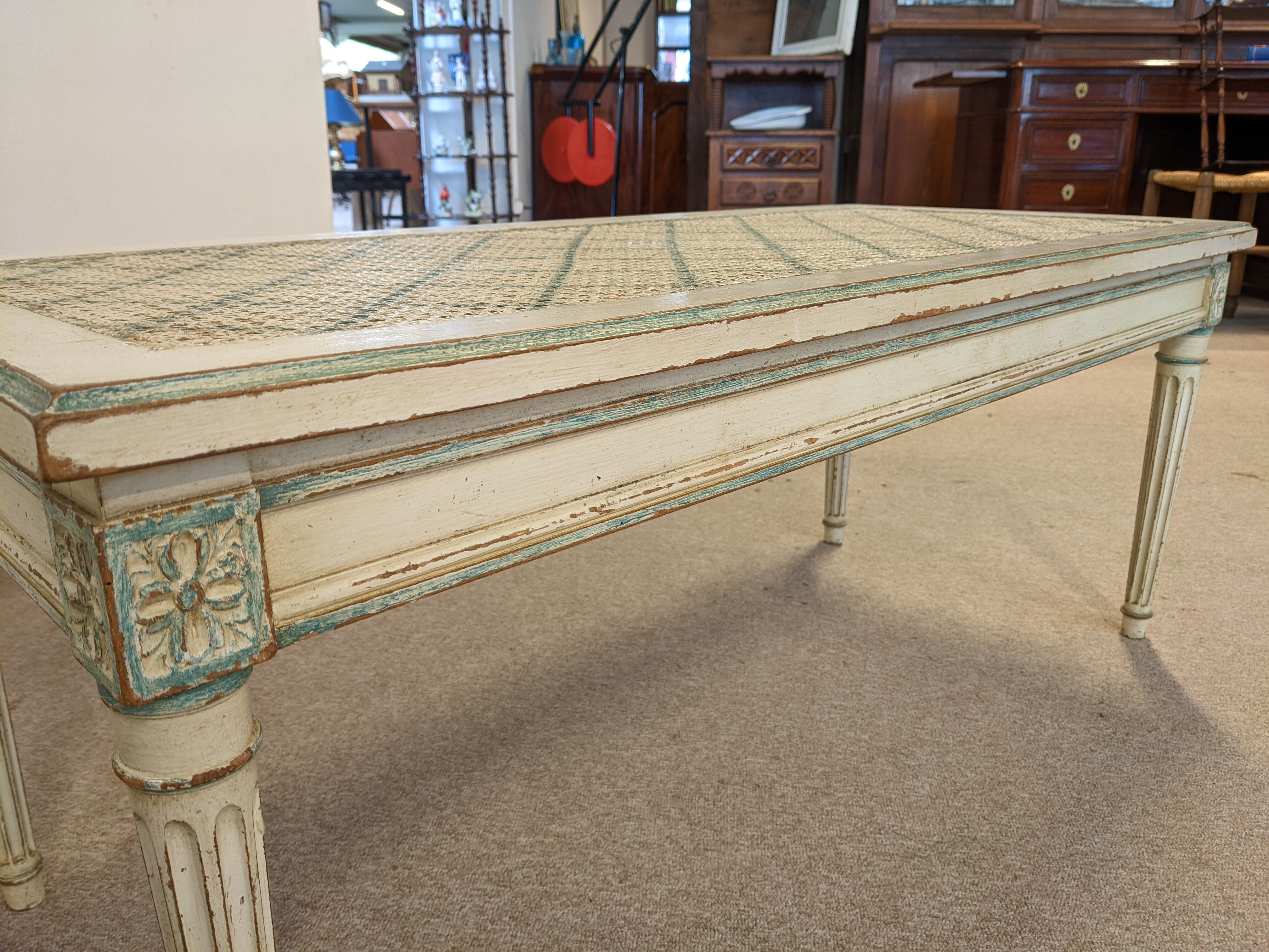 Piano bench louis xvi canné