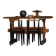 Table à manger ovale suédoise primitive en pin, début du XXe siècle