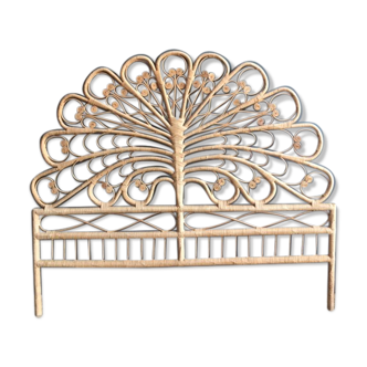 Tête de lit rotin peacock