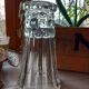 Clear cut glass vase