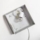 Pair of metal, resin and glass wall lights by Angelo Brotto, circa 1970