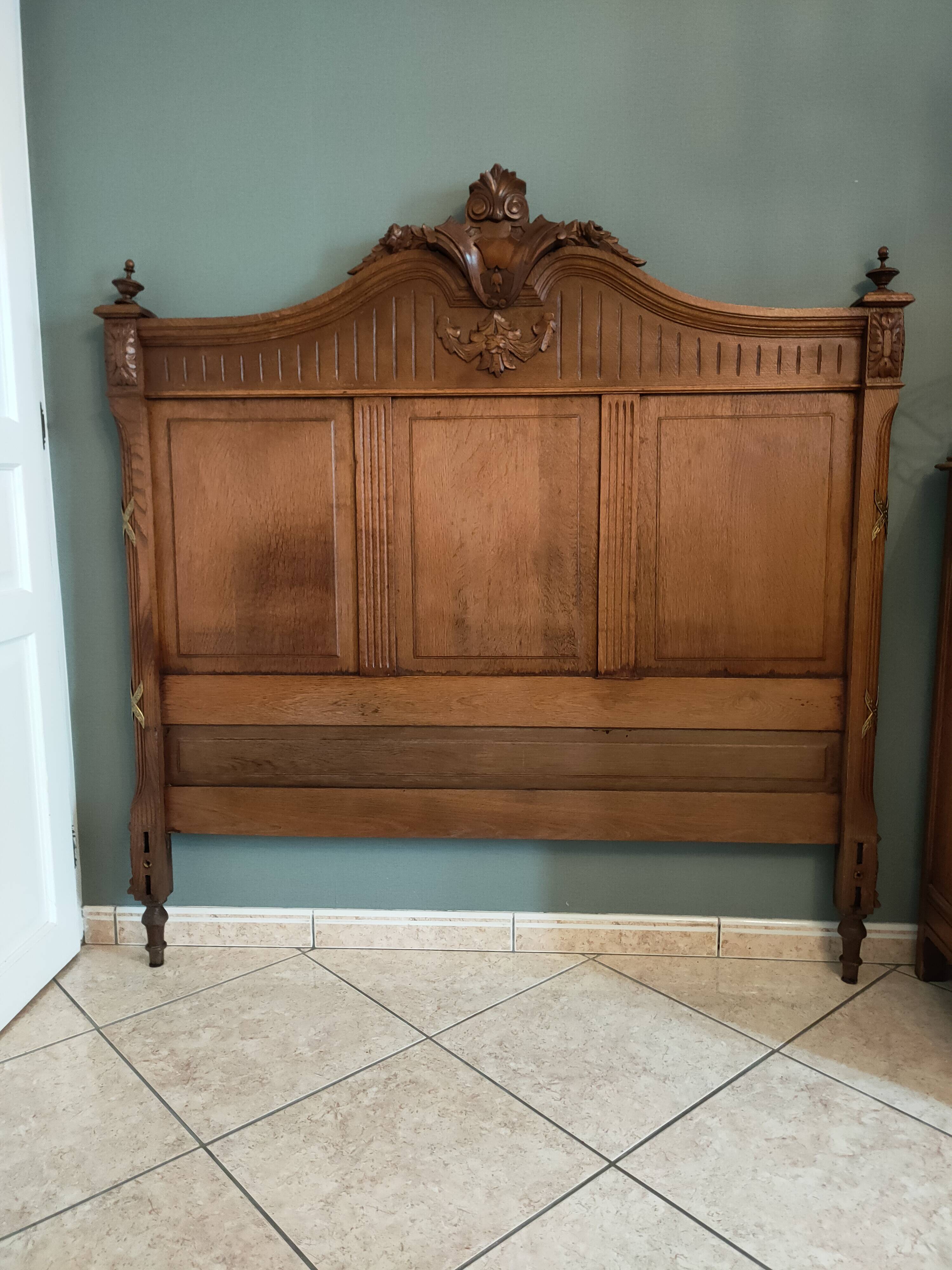 antique headboard