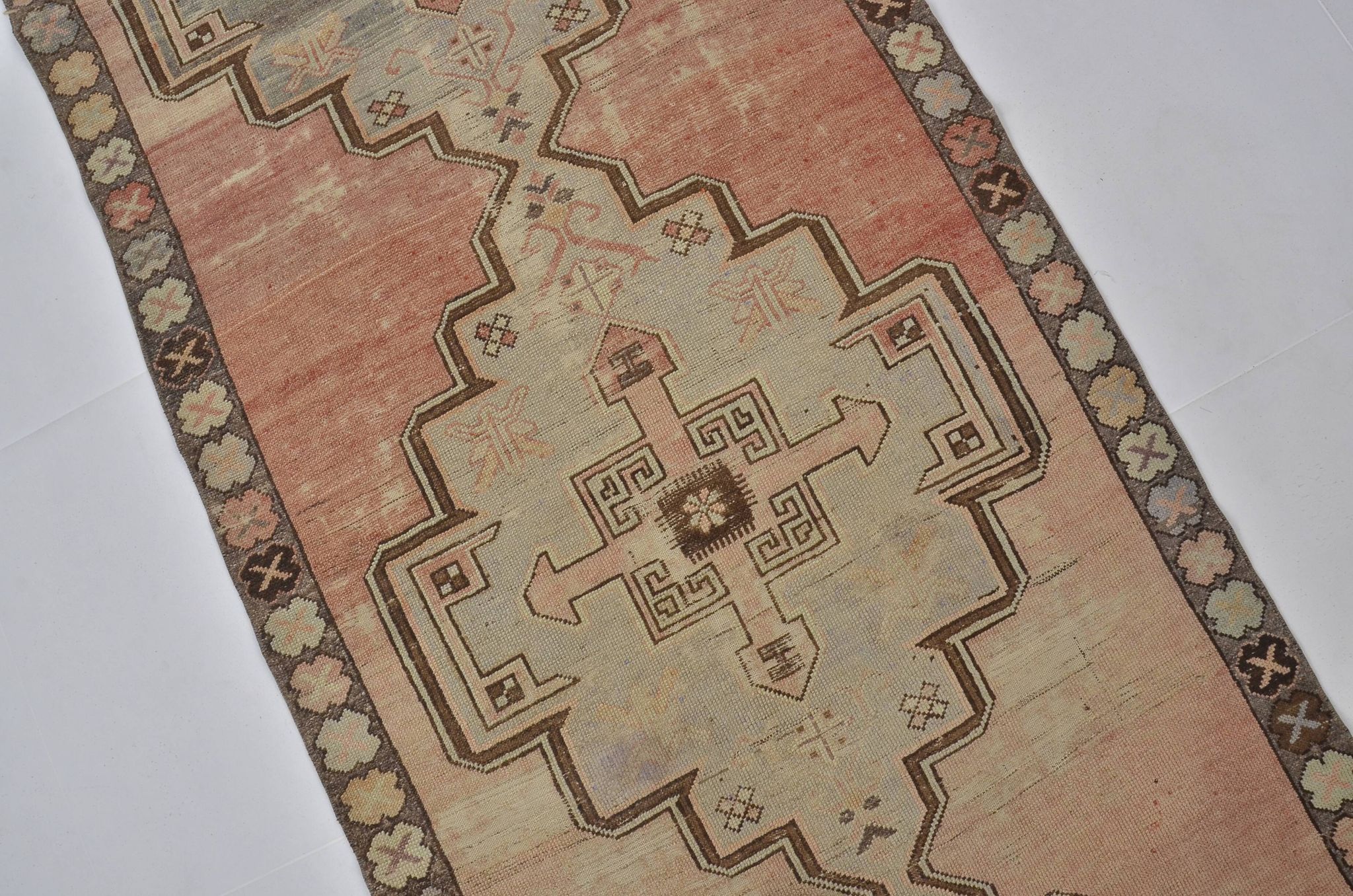 Vintage Antique Floral Oushak Rug sku 1286