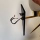 Pair of Arlus wall lights in brass, opaline and lacquered glass from the 1950s