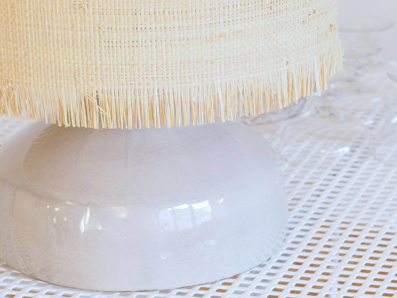 Large enamelled ceramic lamp by Jean CHATONEY