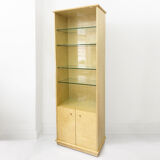 1980s birds eye maple display cabinet memphis milano style 1980s vintage