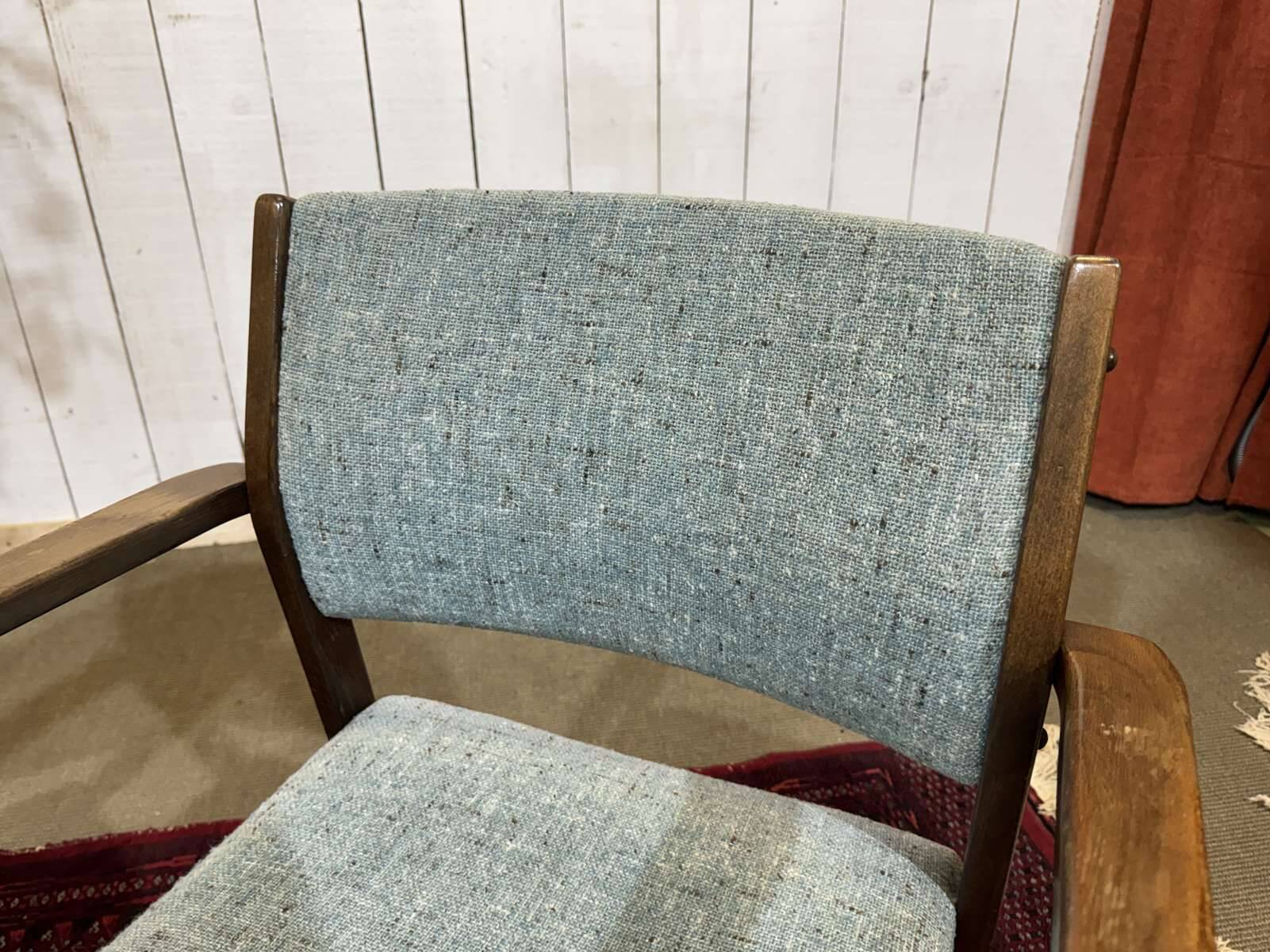 Pair of English teak armchairs from the 1970s.