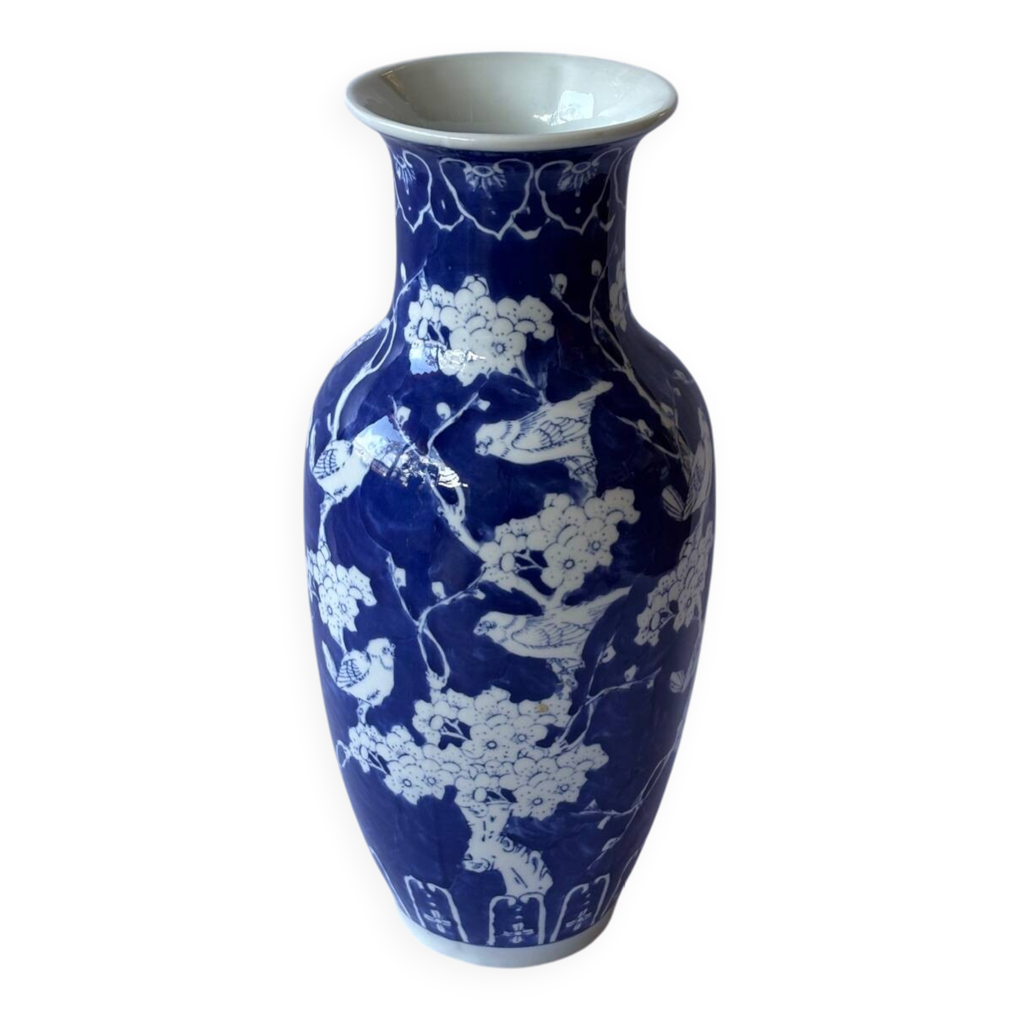 Chinese blue and white porcelain vase Chinese Spring