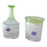 Vase et gobelet en verre Kosta Boda Suède