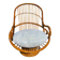 70s rattan and bamboo swivel chair