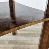 Art Decò Round Walnut Coffee Table