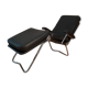 Long chair relax vintage skaï noir by condor-pParis 1970
