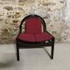 Fauteuil Baumann Argos vintage en bois noir