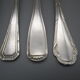 Set of 6 antique silver metal forks mismatched for a chic table