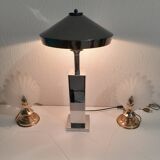 Large vintage chrome steel lamp 1990