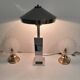 Grande lampe en acier chromé vintage 1990
