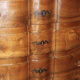 Eighteenth-century walnut crossbow commode.