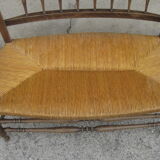 Vintage mulched wood bench