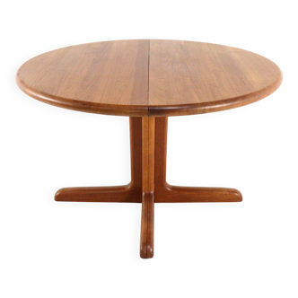 Langeskov Mobelfabrik table à manger ronde 2x extensible 'Tvis' en teck danois