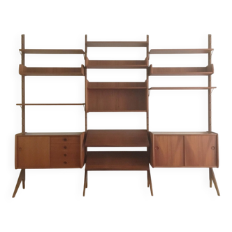 Mid-Century Modular Wall Unit Ergo in teak by John Texmon and Einar Blindheim for Blindheim Möbelfabrikk, 1960s.