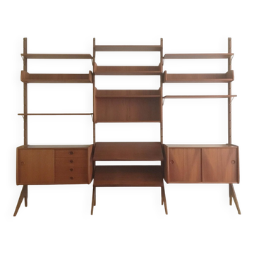 Mid-Century Modular Wall Unit Ergo in teak by John Texmon and Einar Blindheim for Blindheim Möbelfabrikk, 1960s.