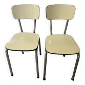 Paire de chaises en formica années 60