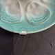 Niderviller sea-green earthenware oyster plates, set of 10 + dish