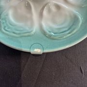 Niderviller sea-green earthenware oyster plates, set of 10 + dish