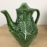 Ceramic cabbage tea set, 6 cups, teapot