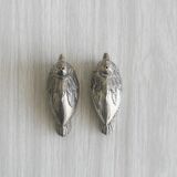 Silver plated duck shaped salt and pepper shakers