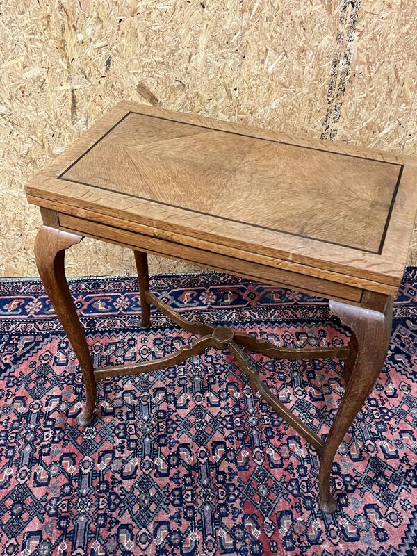 table à jeux ancienne 2 tapis entretoise en X