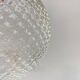 Large vintage pendant light in molded pressed glass