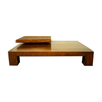 Table basse en palissandre à 2 niveaux