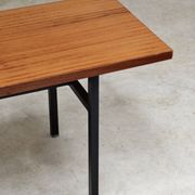Metal and wood coffee table, former Czechoslovakia 1970