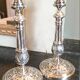 Pair of silver-plated candlesticks