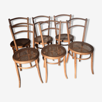 Ensemble de chaises bistrot ancienne Fischel