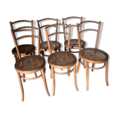 Ensemble de chaises bistrot ancienne Fischel
