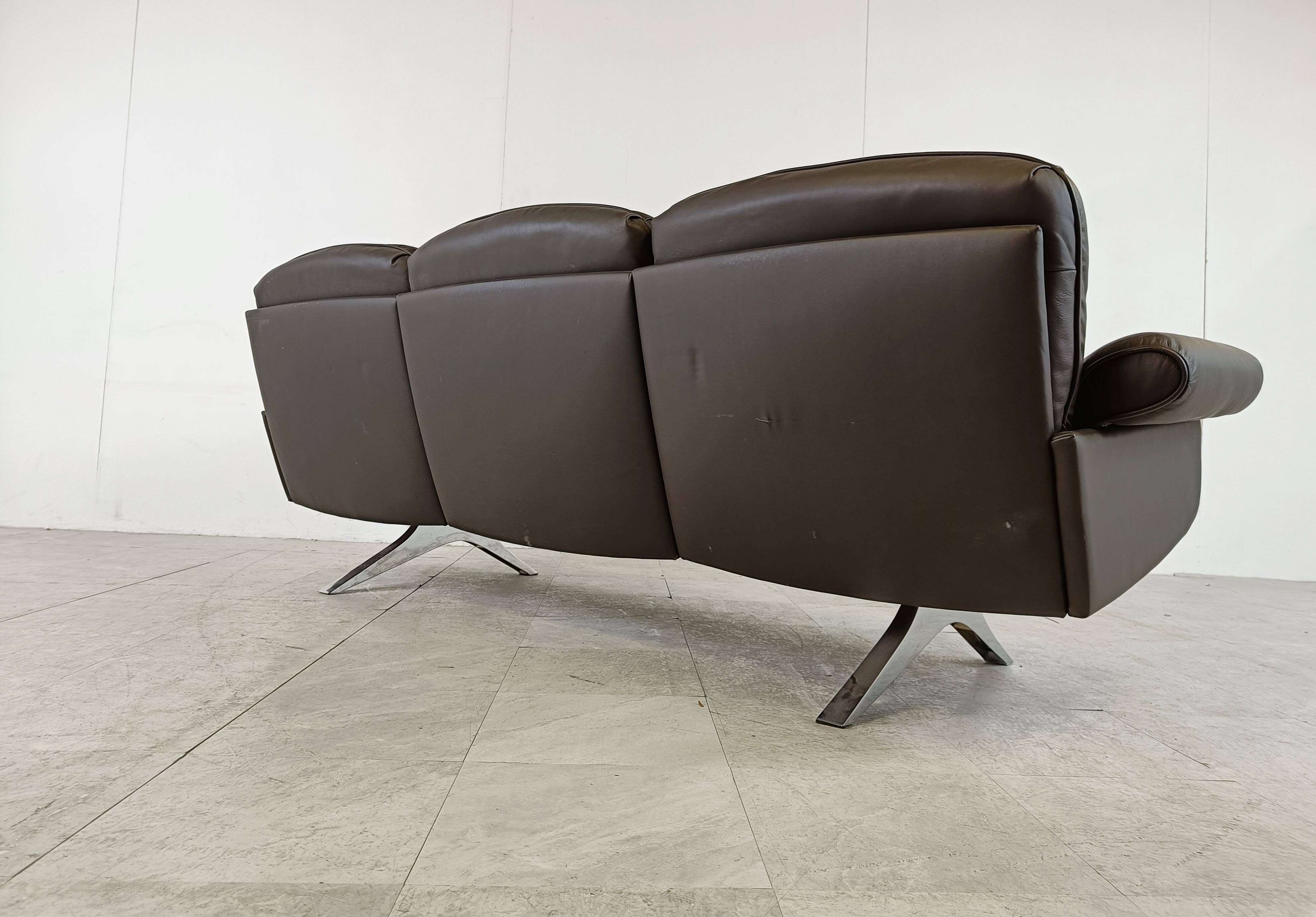 De sede DS31 sofa in brown leather, 1970s