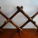 Folding wooden wall coat rack 10 hooks