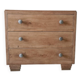 Commode ancienne en chêne massif brut