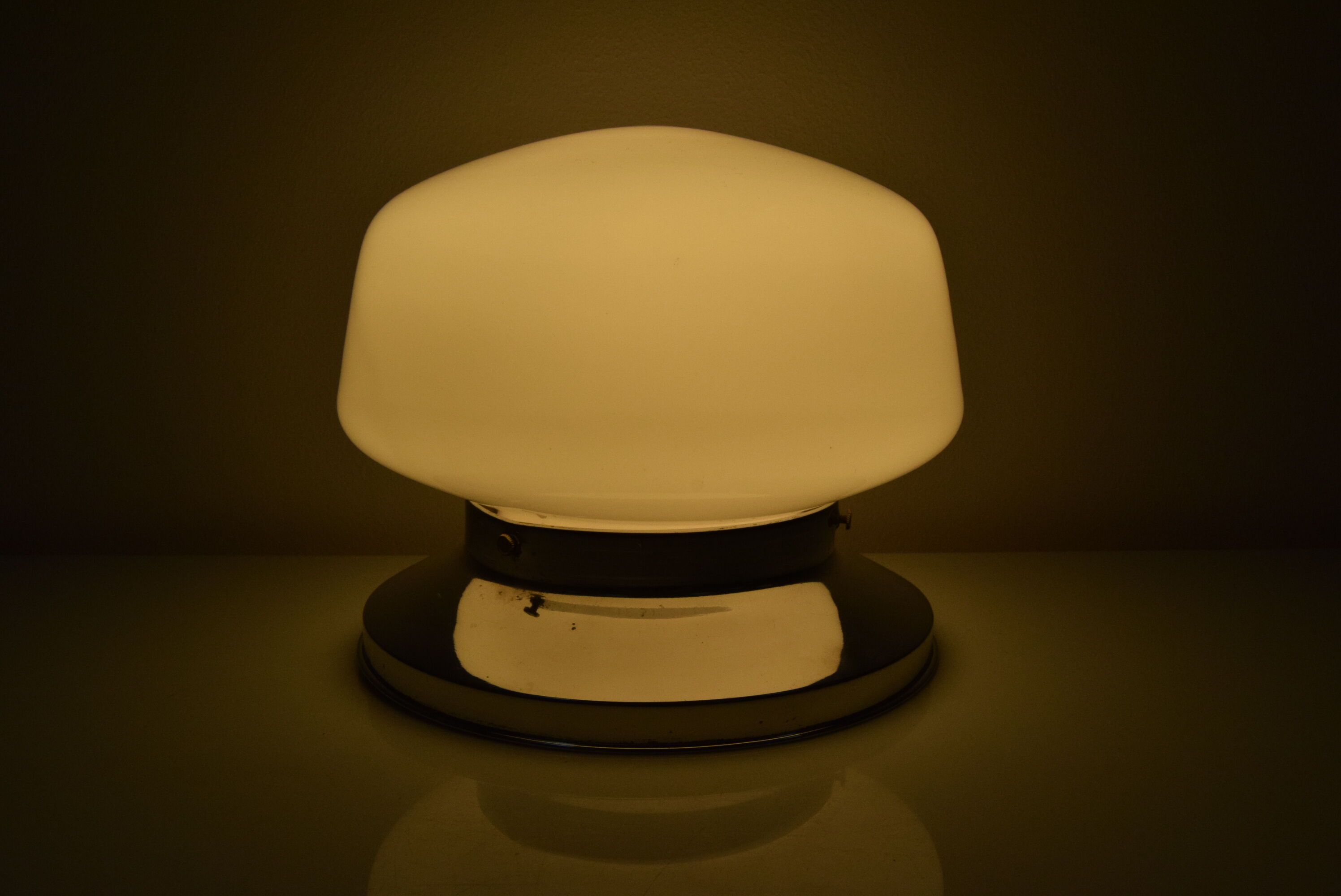 Art Deco Chrome Ceiling Light,1930's.