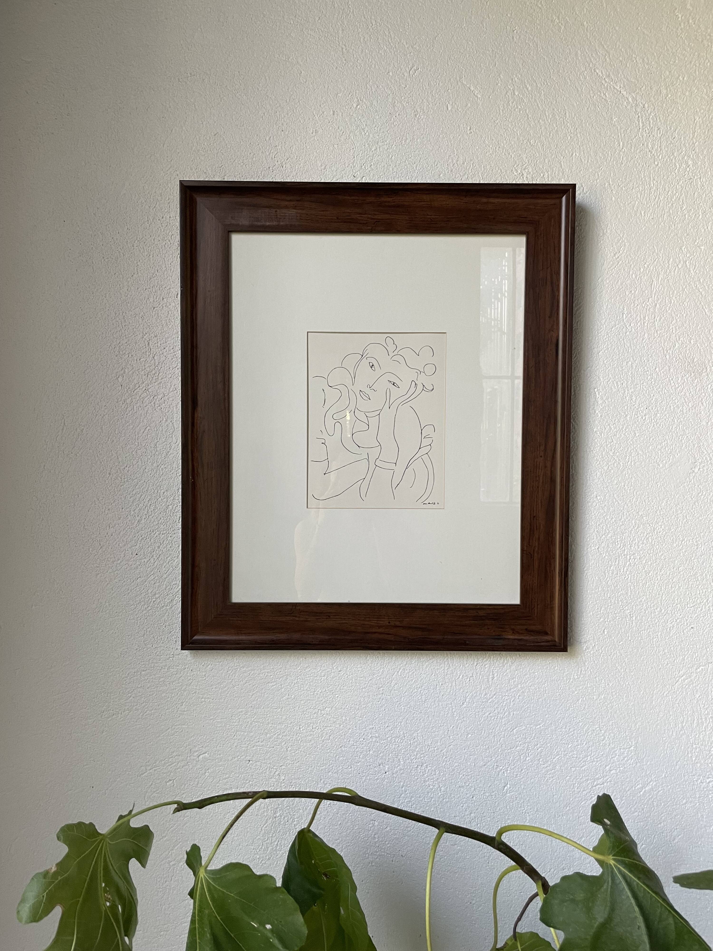 Henri Matisse vellum screenprint framed by King McGraw