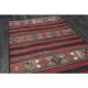 1970s Turkish Oushak handmade wool cotton red kilim runner 71x202