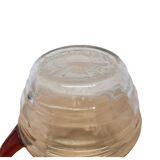 Vintage Design Water Carafe With Amber Glass, 1930/50s